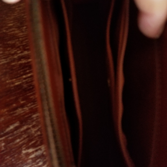 BEAUTIFUL DOONEY & BOURKE RED TAN SHOULDER BAG - Picture 6 of 6